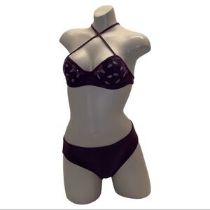 Recco Size Medium Purple Brazilian Underwire Bikini Set. New With Tags